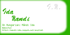 ida mandi business card