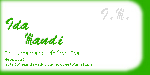 ida mandi business card